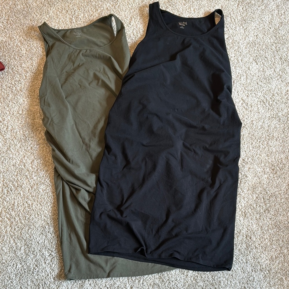 Isabel Maternity Ruched Tank Dresses: XXL